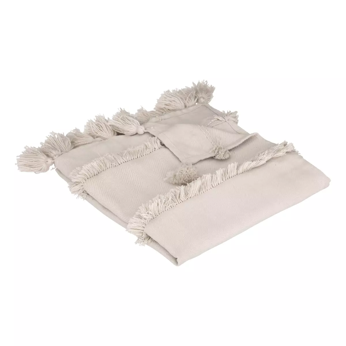 Colcha poliester reciclado (130 x 180 cm) Row Crudo 2