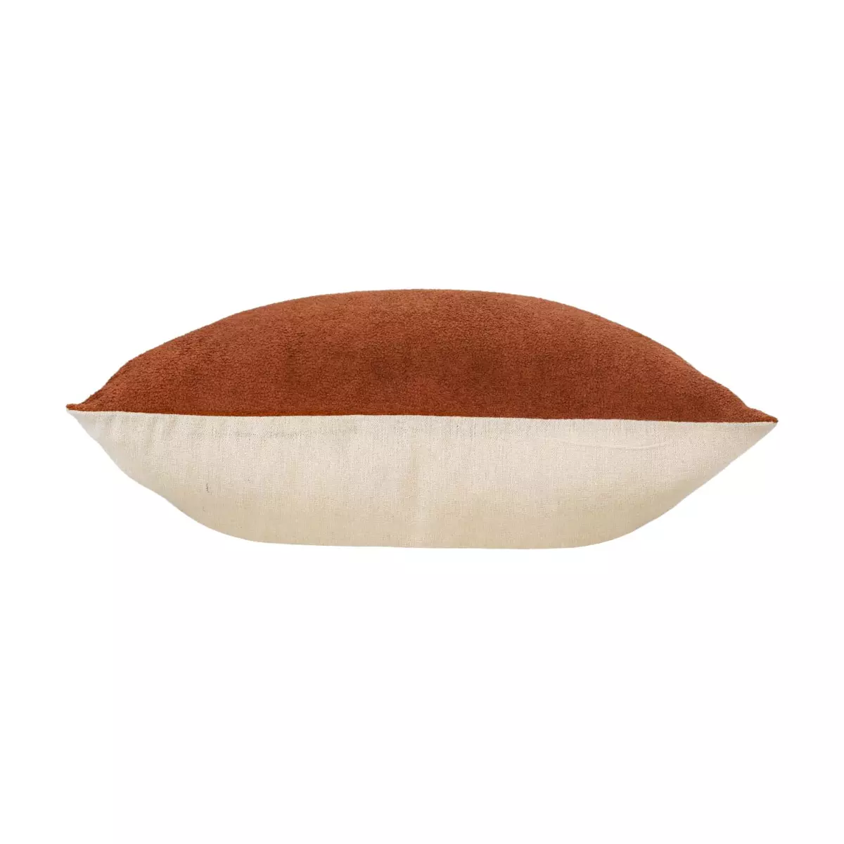 Coussin carré bouclette (45 cm) Tessa Camel