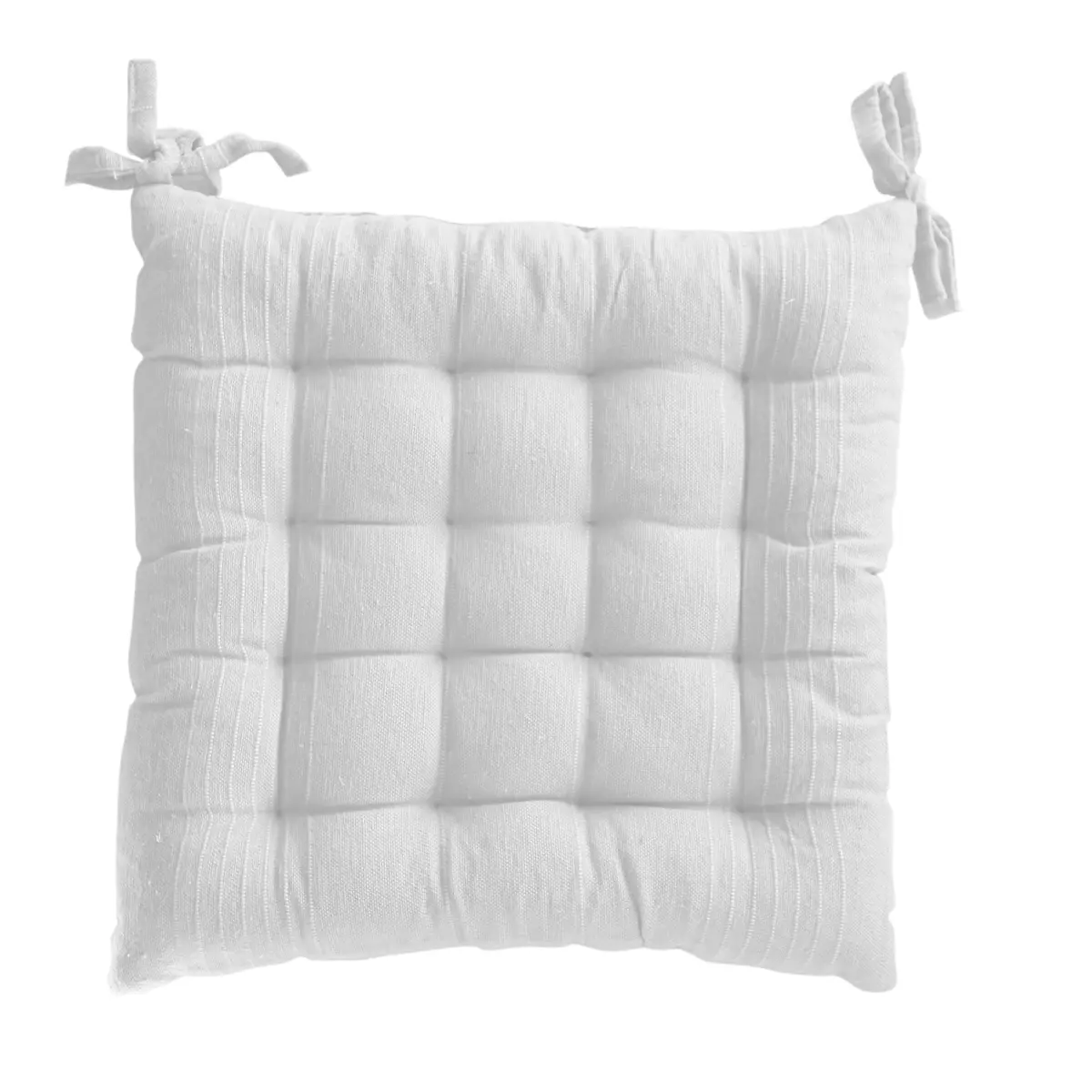 Coussin de chaise carré Bombay Blanc 4