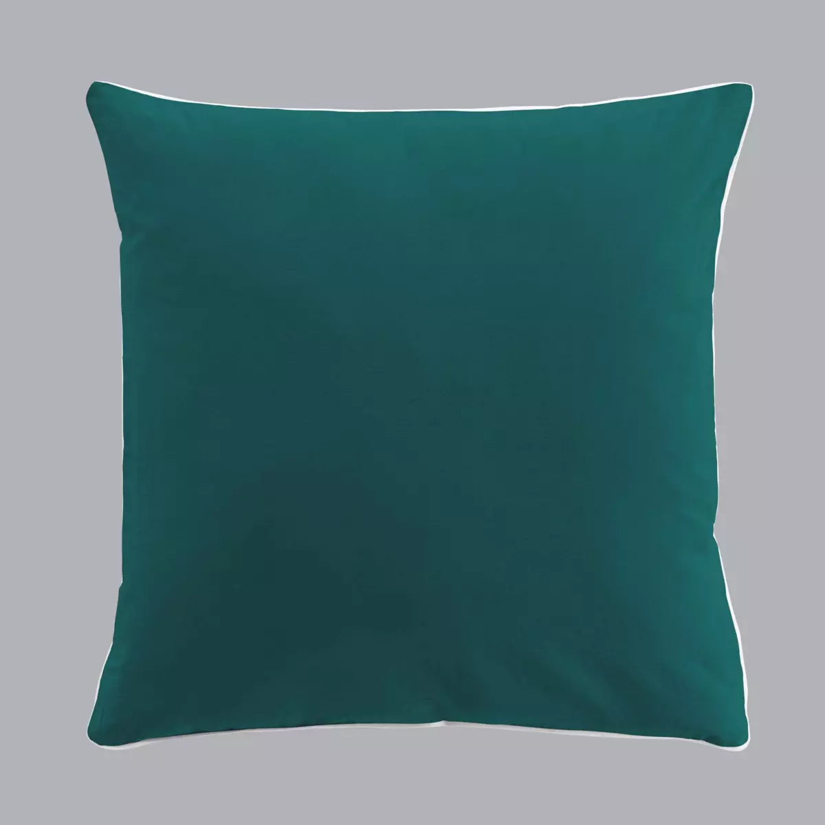 Housse de couette et deux taies coton lavé (240 cm) Linette Bleu pétrole 3