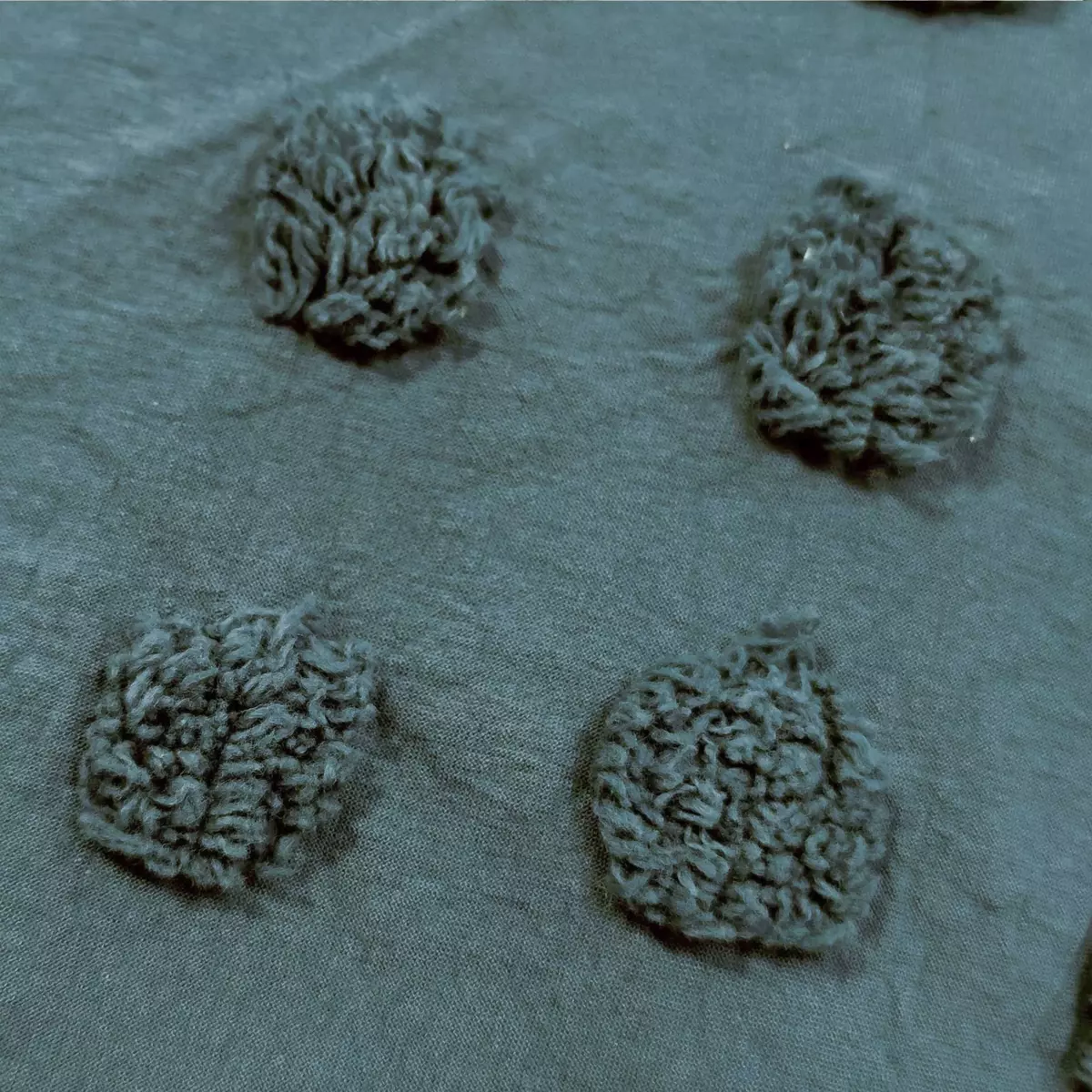 Funda nórdica y dos fundas para almohadones algodón lavado (260 cm) Moura Azul trullo 2