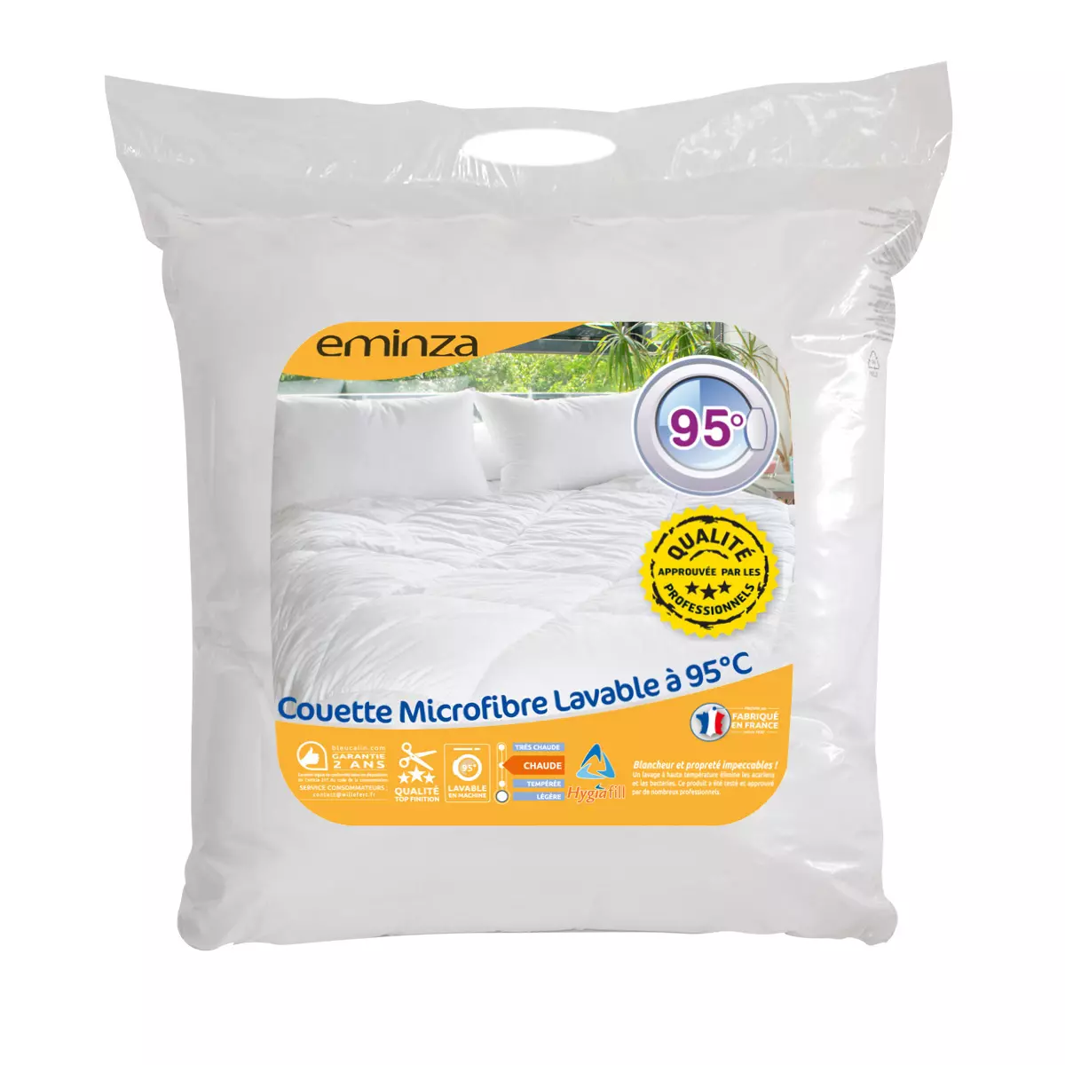 Relleno nórdico (200 cm) Microfibra Lavable a 95°C Blanco 3