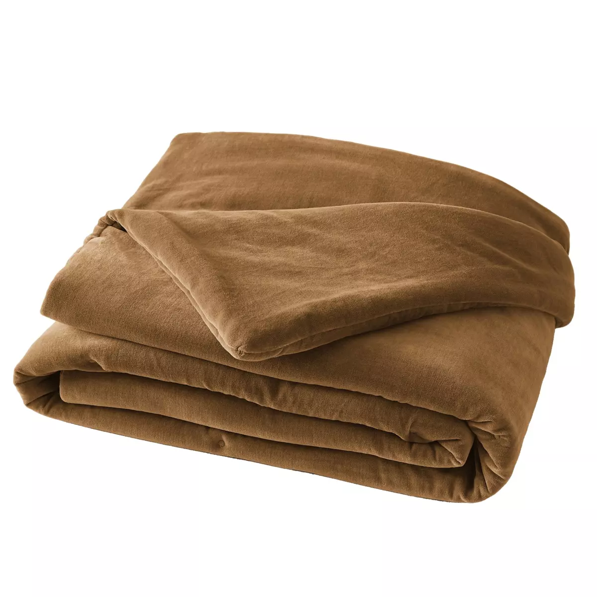 Edredon velours de coton (90 x 200 cm) César Camel 2