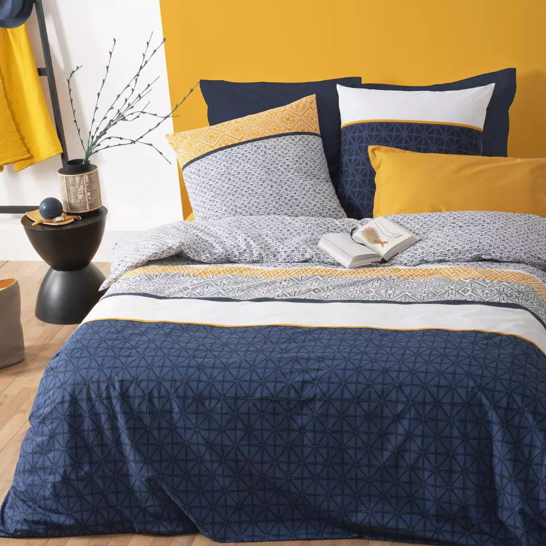 Funda nórdica y dos fundas para almohadones (240 cm) Ray Etni Azul 1