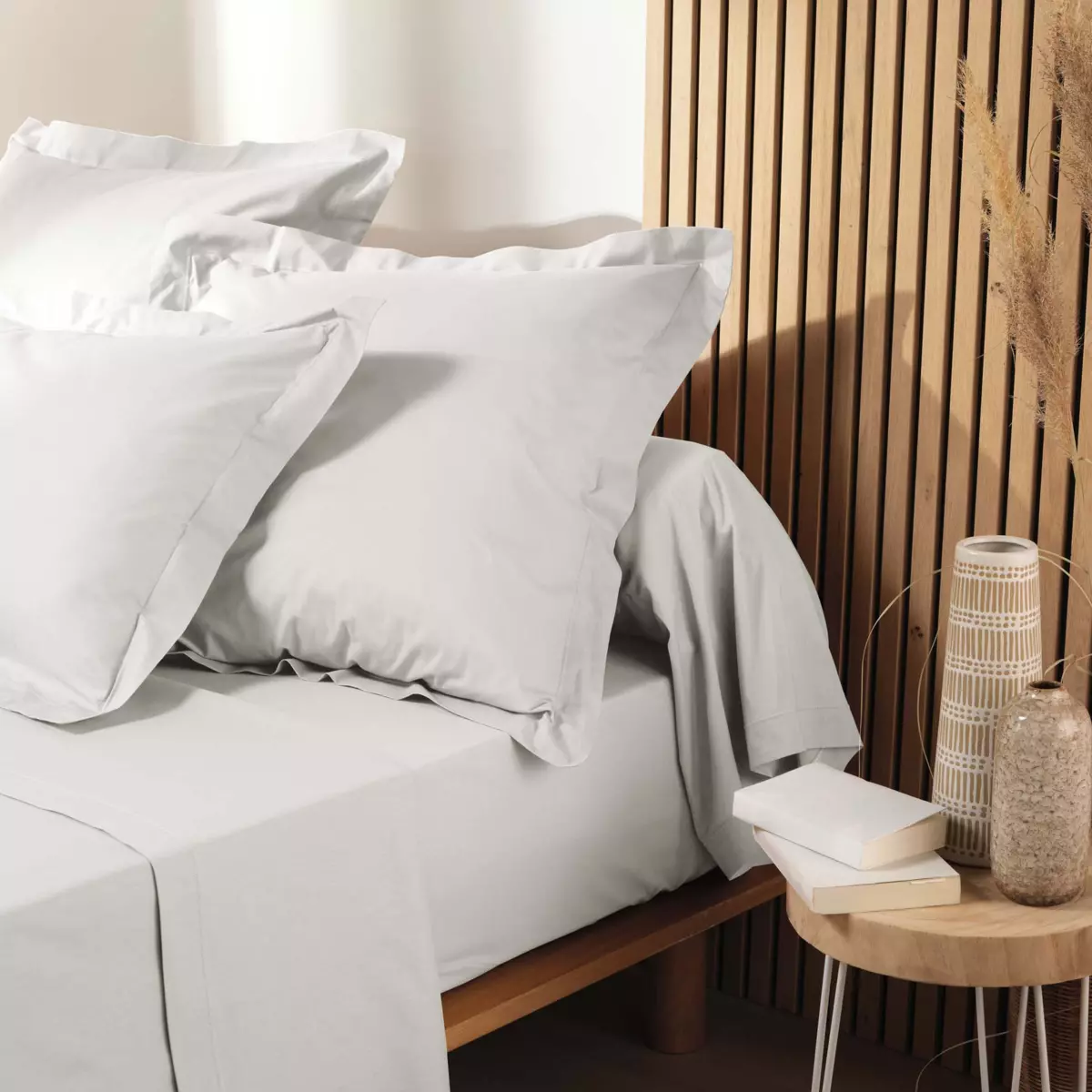 Drap plat coton bio (240 cm) Biolina Blanc 3