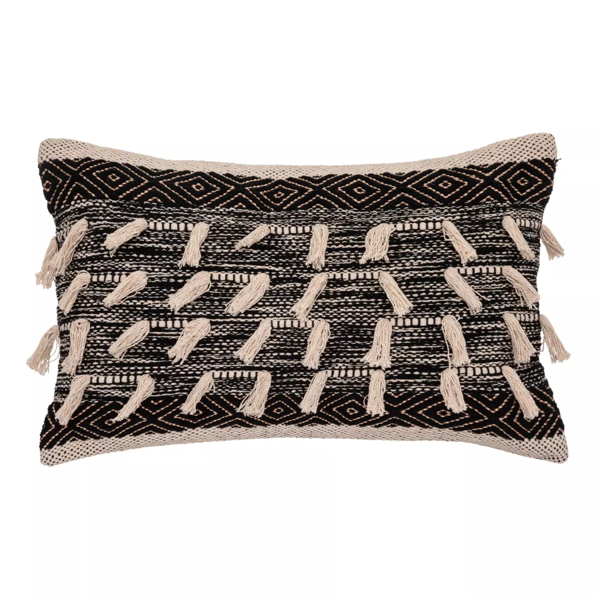 Cuscino rettangolare (58 cm) Edmo Nero 1