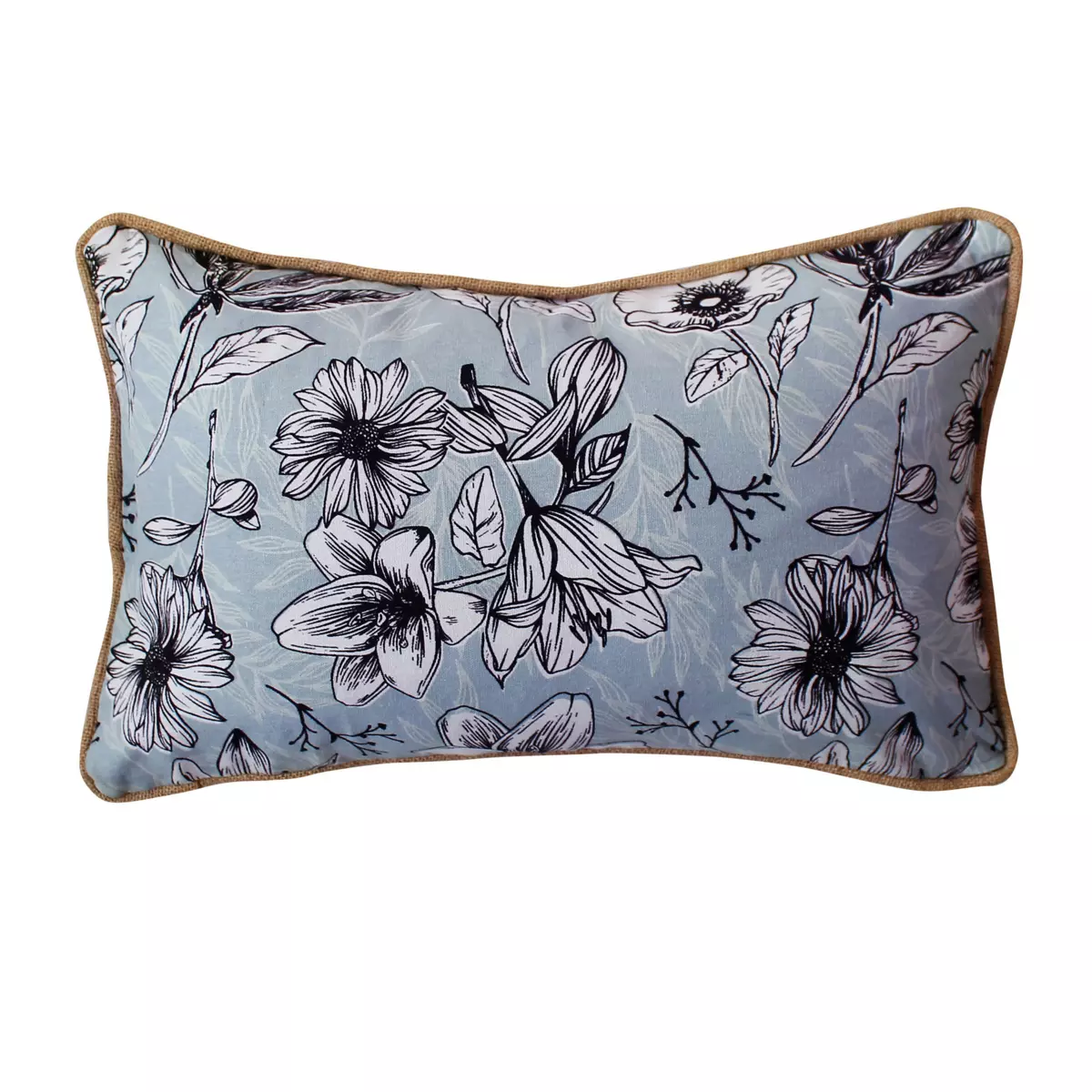 Cuscino rettangolare cotone (50 cm) Lily Blu 4