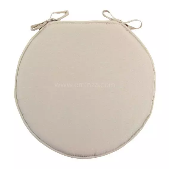 Galette de chaise ronde Nelson Beige 1