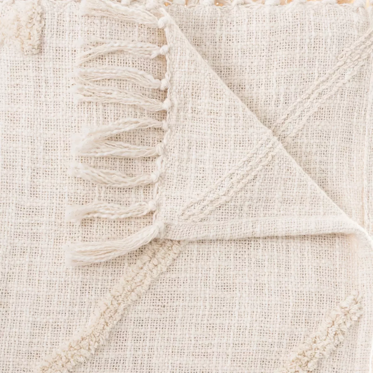 Sofadecke (180 cm) Inca Cremeweiß 3