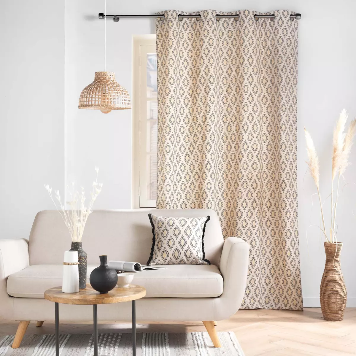 Quadratisches Kissen (45 cm) Oricia Schwarz