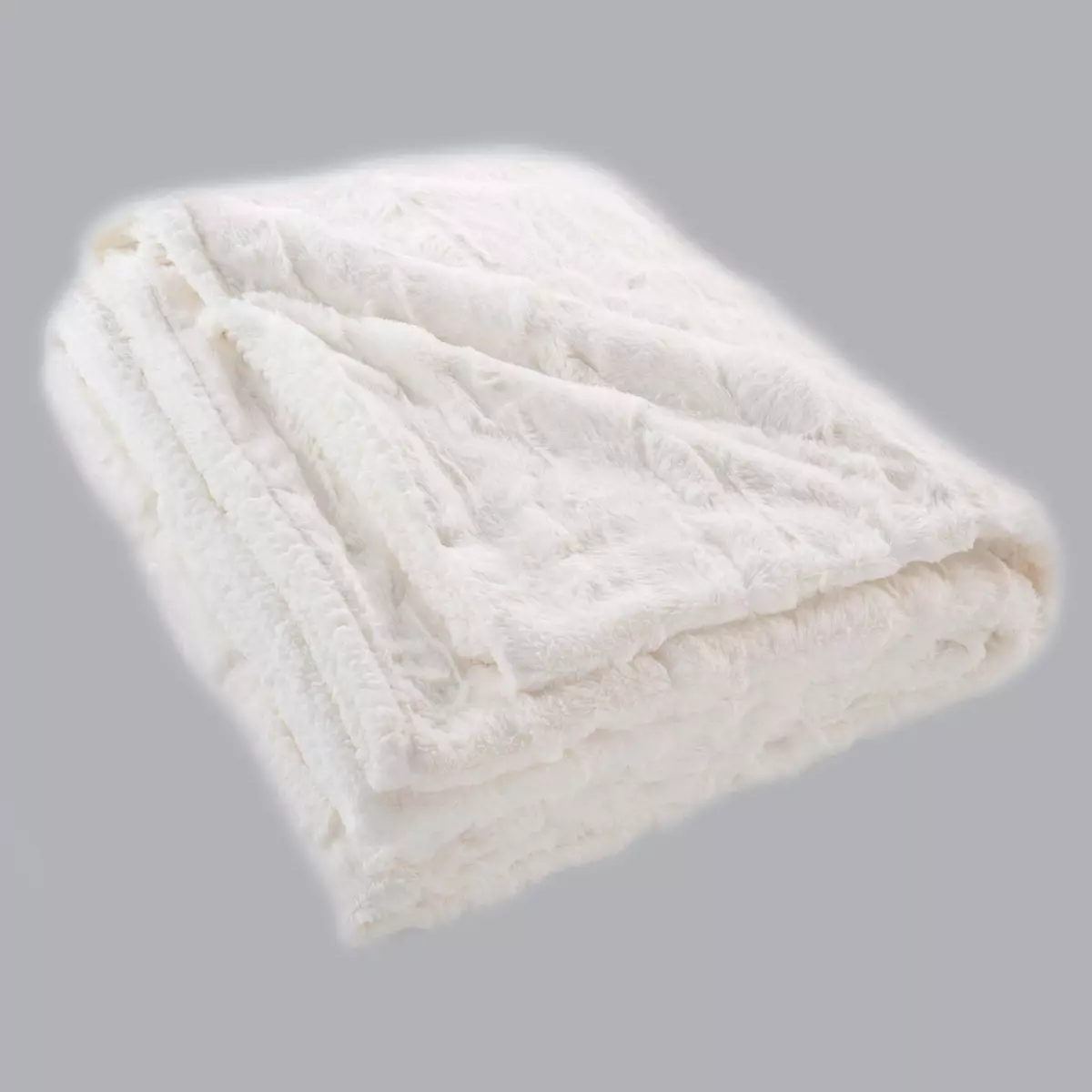 Plaid fausse fourrure (220 cm) Foxy Ecru