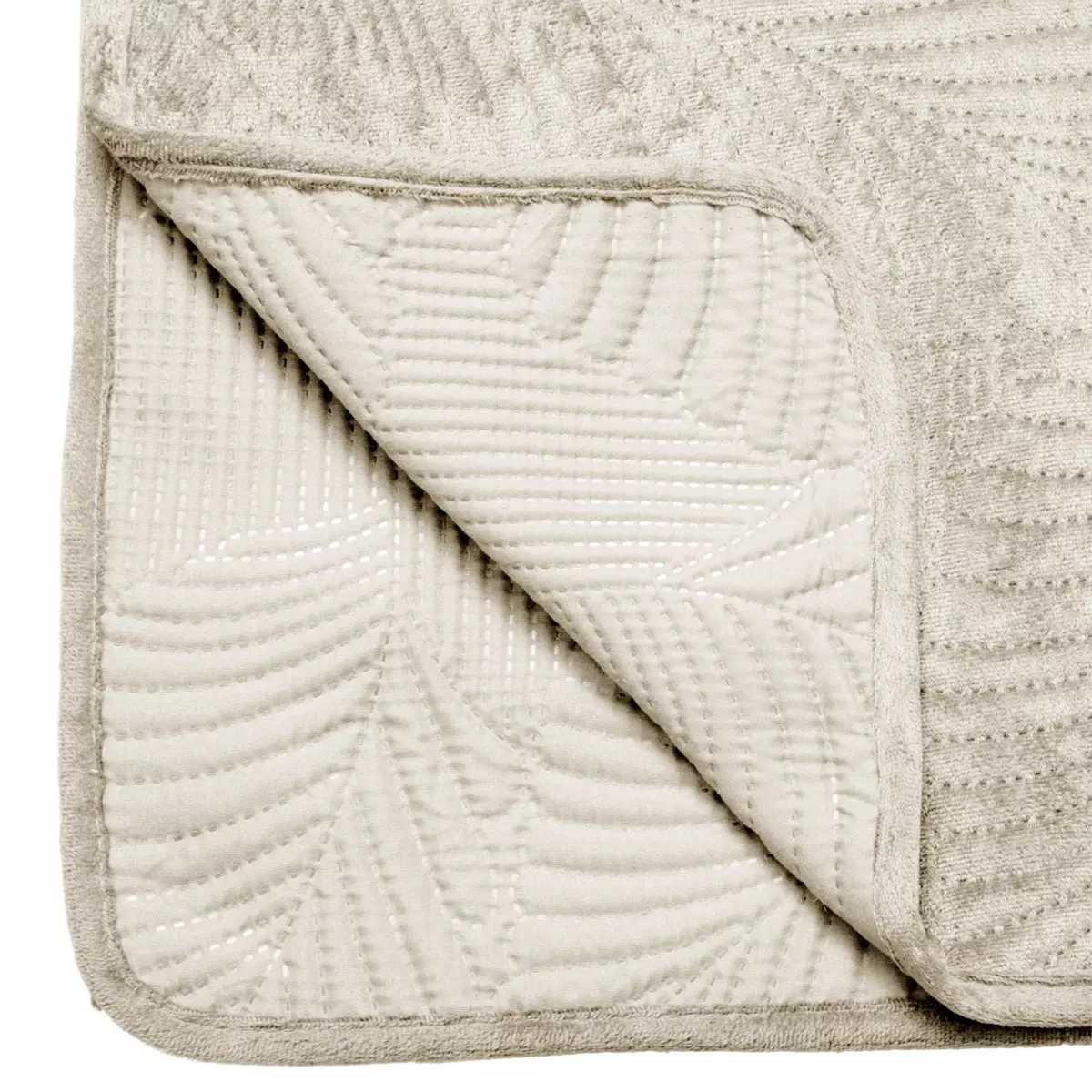 Tagesdecke (260 x 240 cm) Feuilles Cremeweiß 4