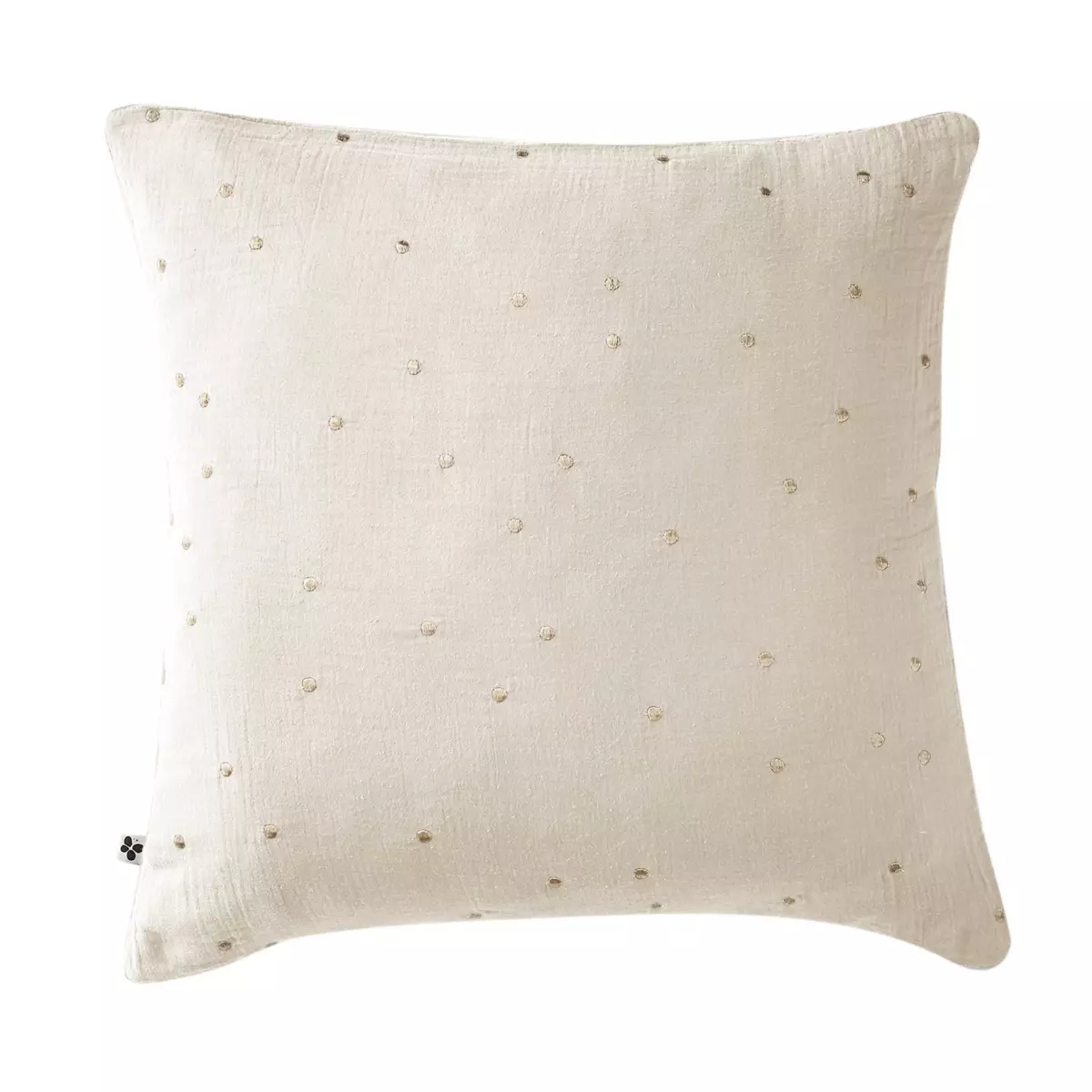 Taie d'oreiller carrée gaze de coton (60 cm) Gaïa Chic Beige pampa 1