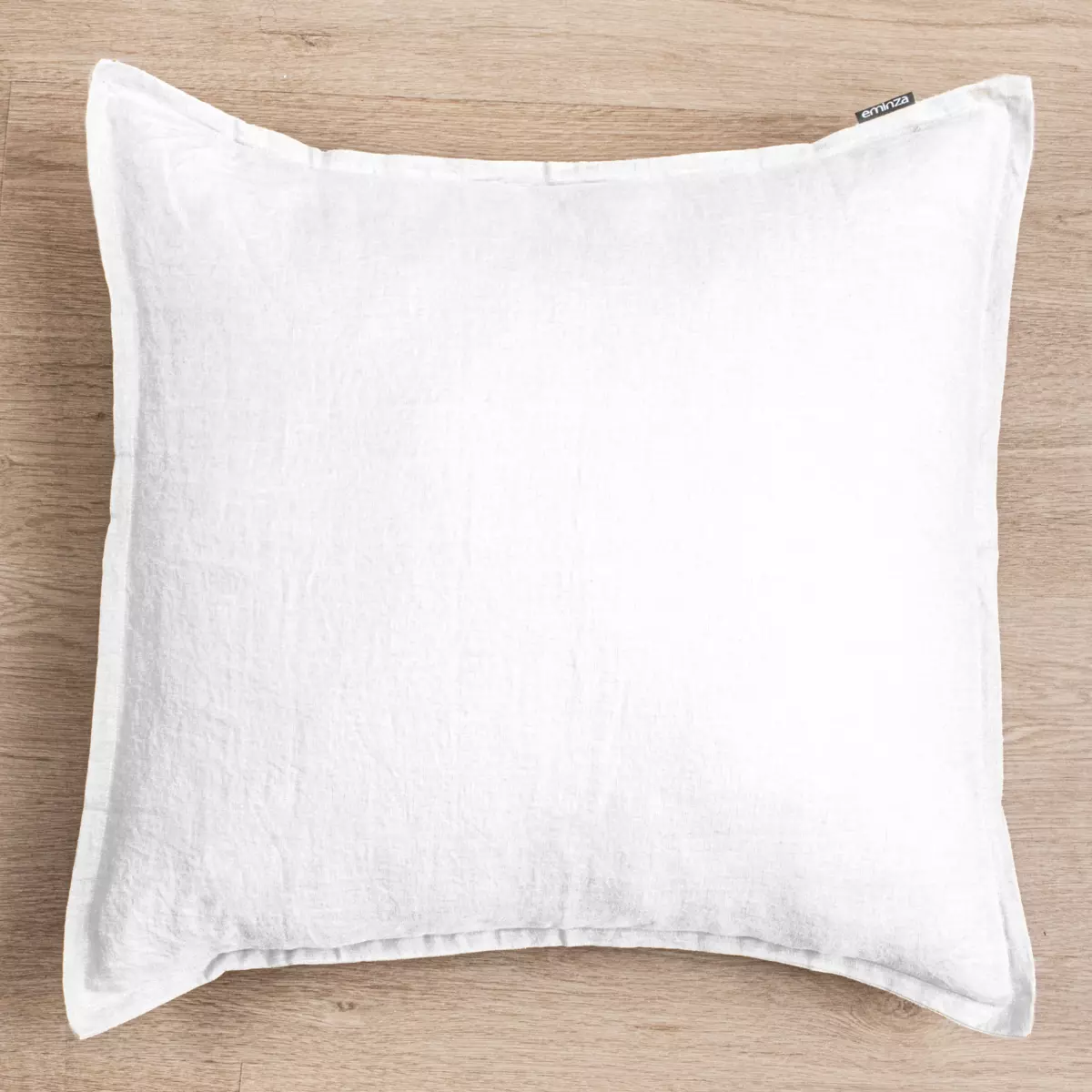 Kussensloop vierkant gewassen linnen (80 cm) Louise Wit 1