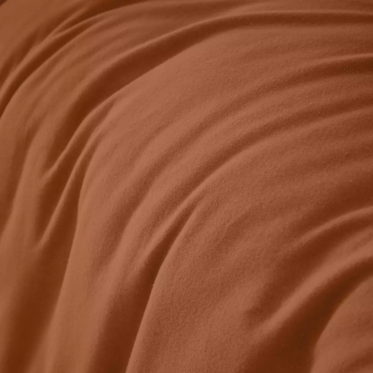 Copripiumino flanella di cotone (260 cm) Théa Terracotta 2