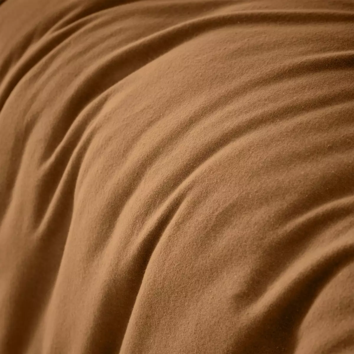 Housse de couette flanelle de coton (140 cm) Théa Camel 2