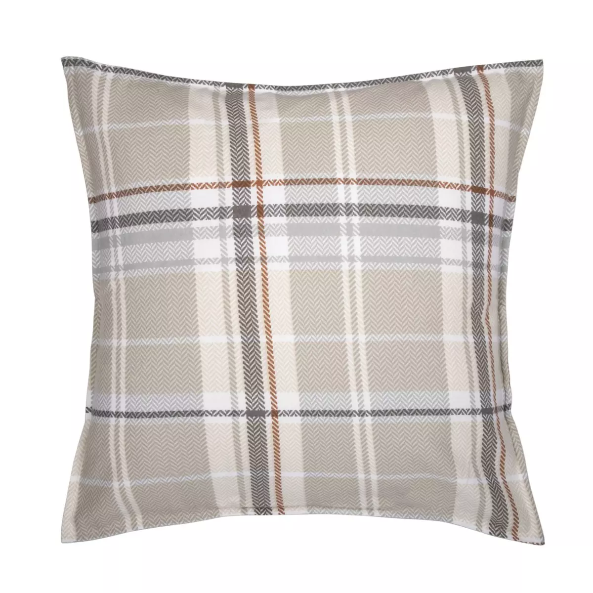 Federa quadrata flanella di cotone (63 cm) Théa fantasia Grigio 1