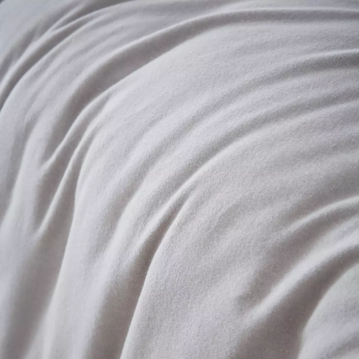 Housse de couette flanelle de coton (140 cm) Théa Gris clair 3
