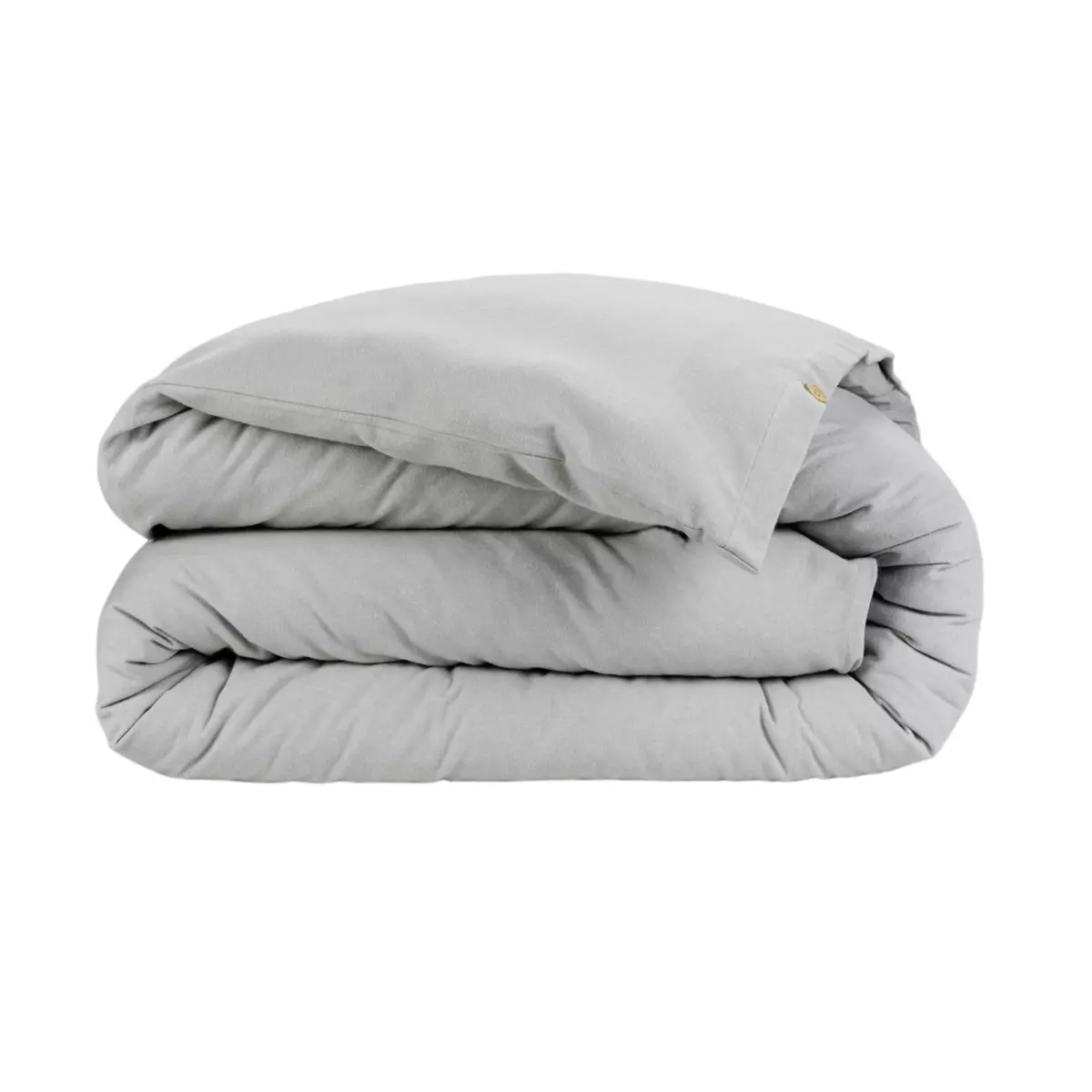 Housse de couette flanelle de coton (140 cm) Théa Gris clair 6