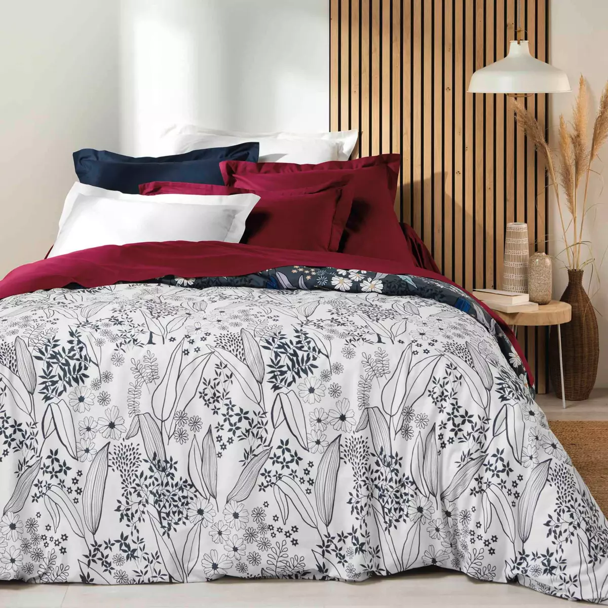 Taie de traversin coton bio (L185 cm) Biolina Bordeaux 3