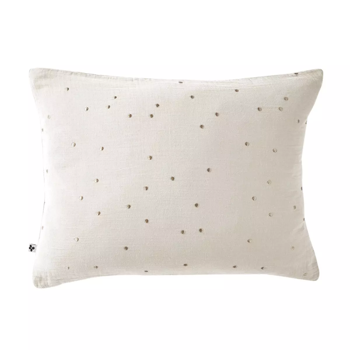 Taie d'oreiller rectangulaire gaze de coton (70 cm) Gaïa Chic Beige pampa 2