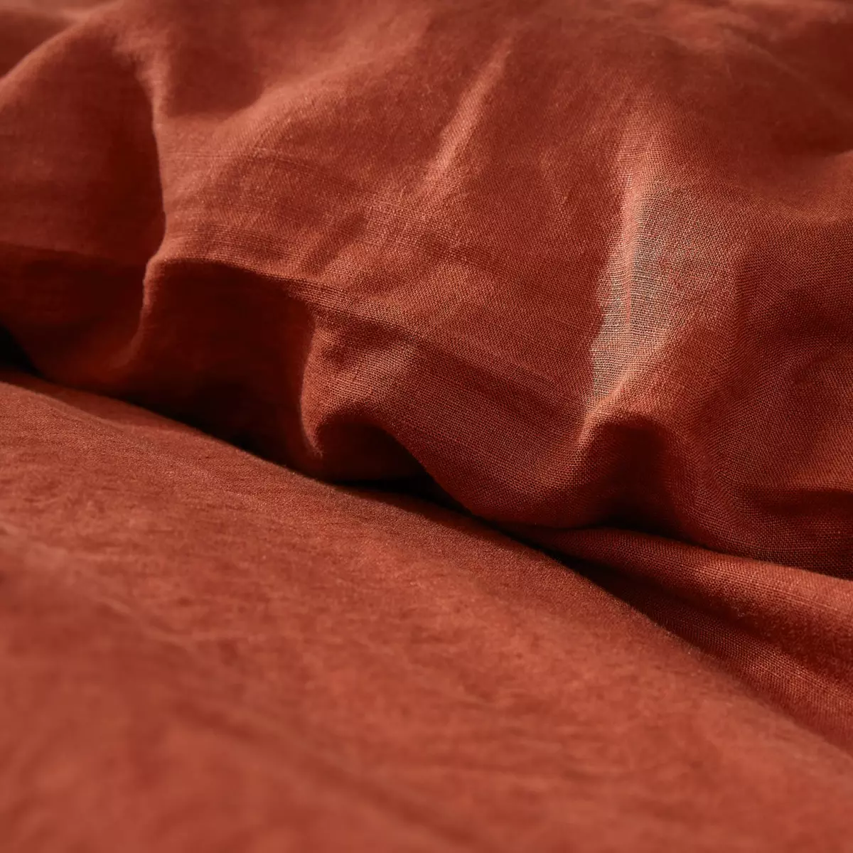 Housse de couette lin lavé (240 cm) Louise Terracotta 5