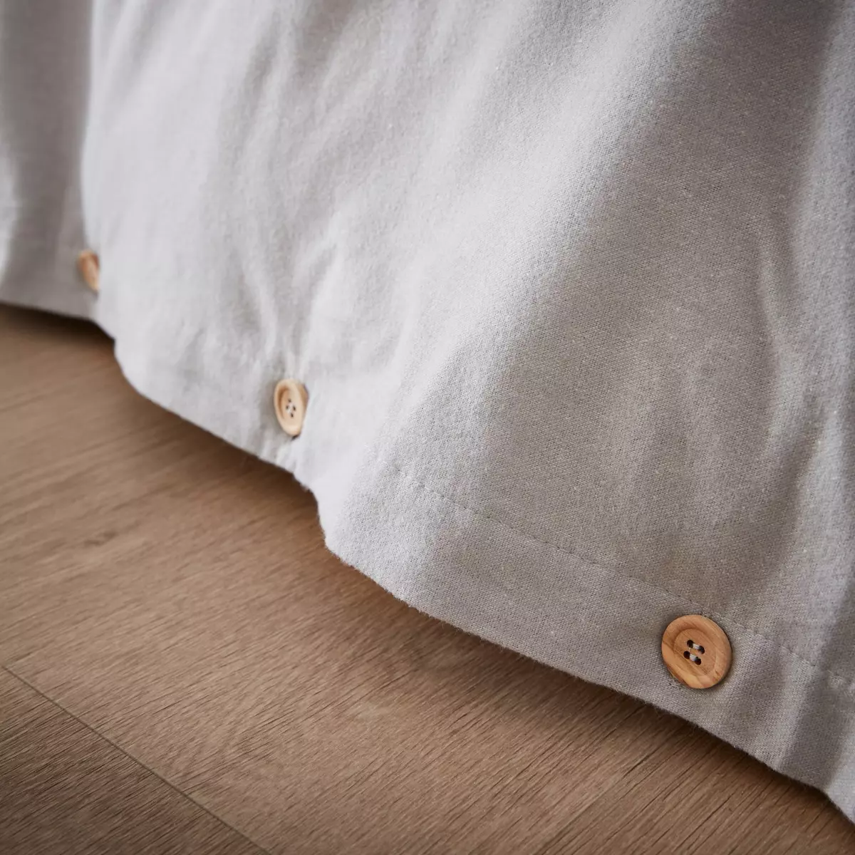 Dekbedovertrek flanel (260 cm) Théa Licht grijs 4