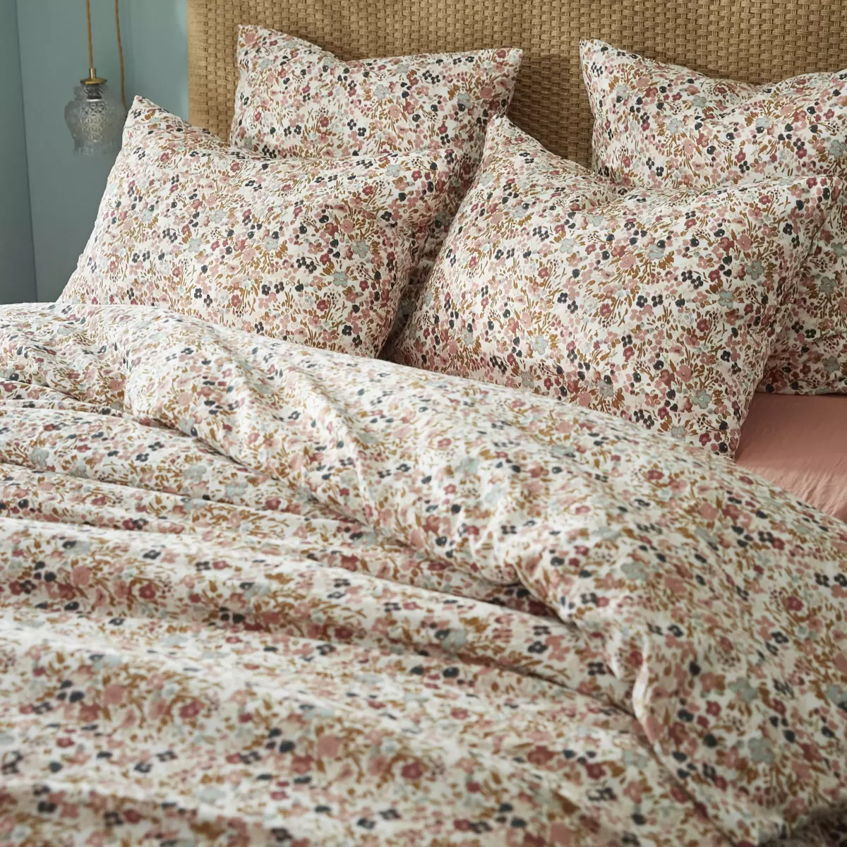 Funda para almohada cuadrada gasa de algodón (60 cm) Capucine Multicolor 3