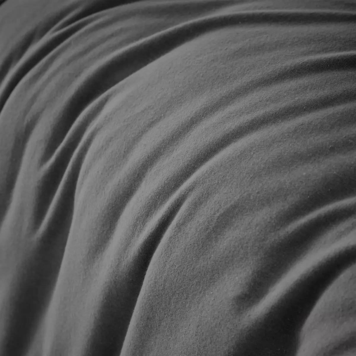 Housse de couette flanelle de coton (200 cm) Théa Gris anthracite 2
