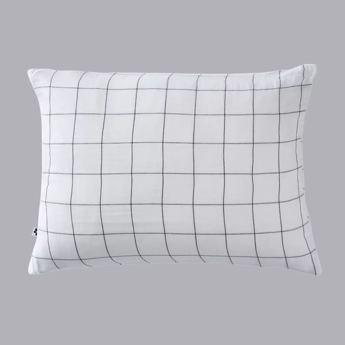 Federa rettangolare garza di cotone (70 cm) Gaïa Match Bianco chantilly 2