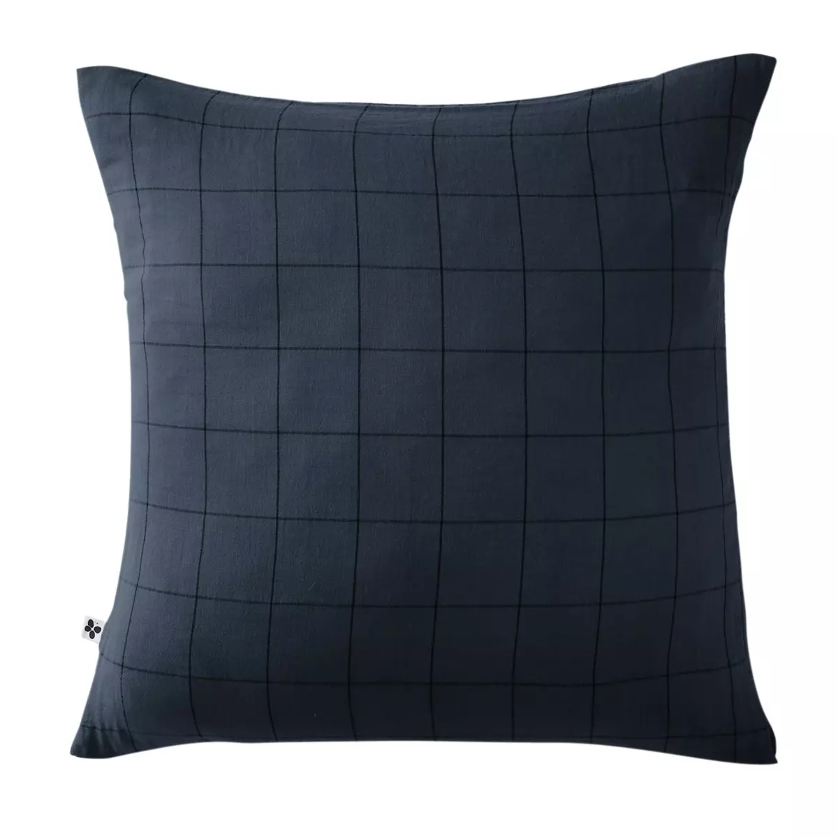 Federa quadrata garza di cotone (60 cm) Gaïa Match Blu notte 2