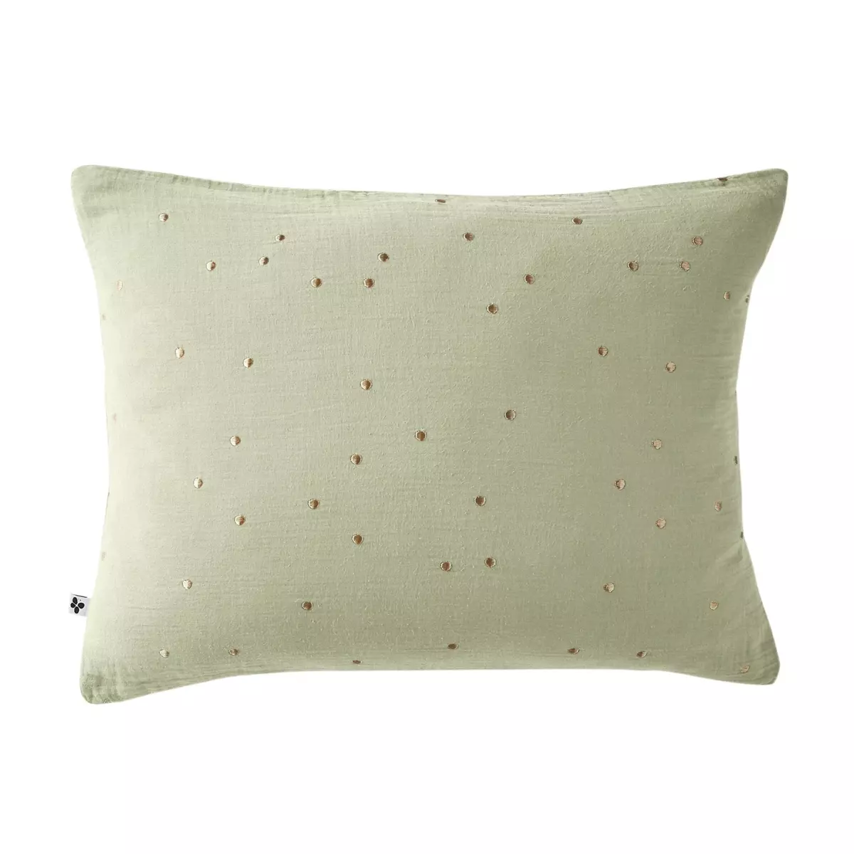 Federa rettangolare garza di cotone (70 cm) Gaïa Chic Verde tiglio 2