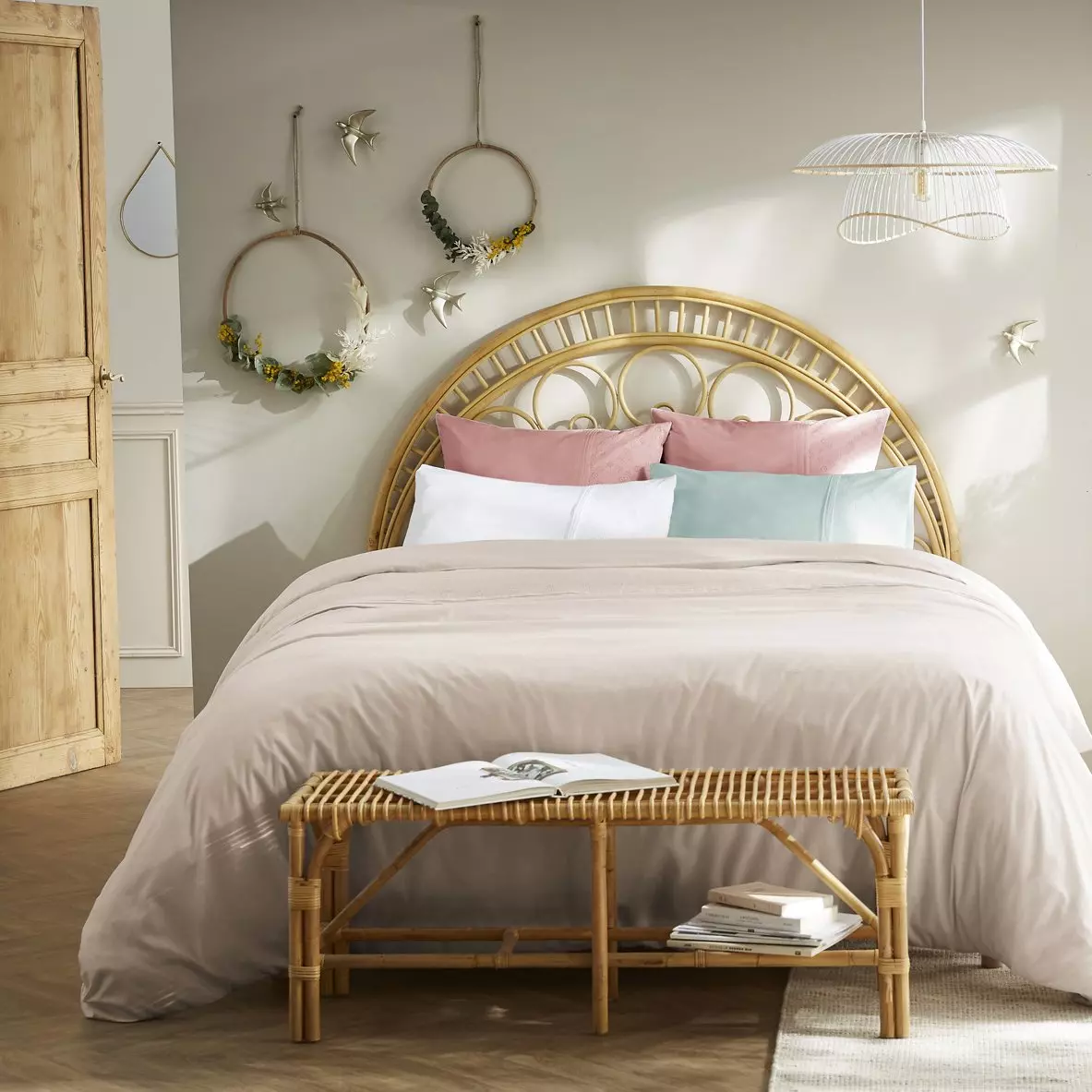 Funda Nórdica en encaje de algodón (240 cm) Jeanne Blanco 4