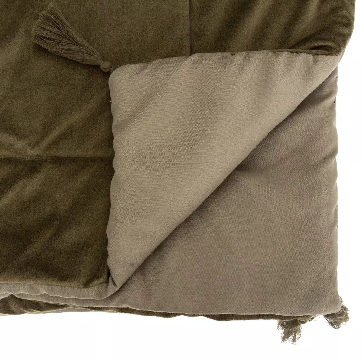 Camino de cama  terciopelo (80 x 180 cm) Sonia Verde kaki 4