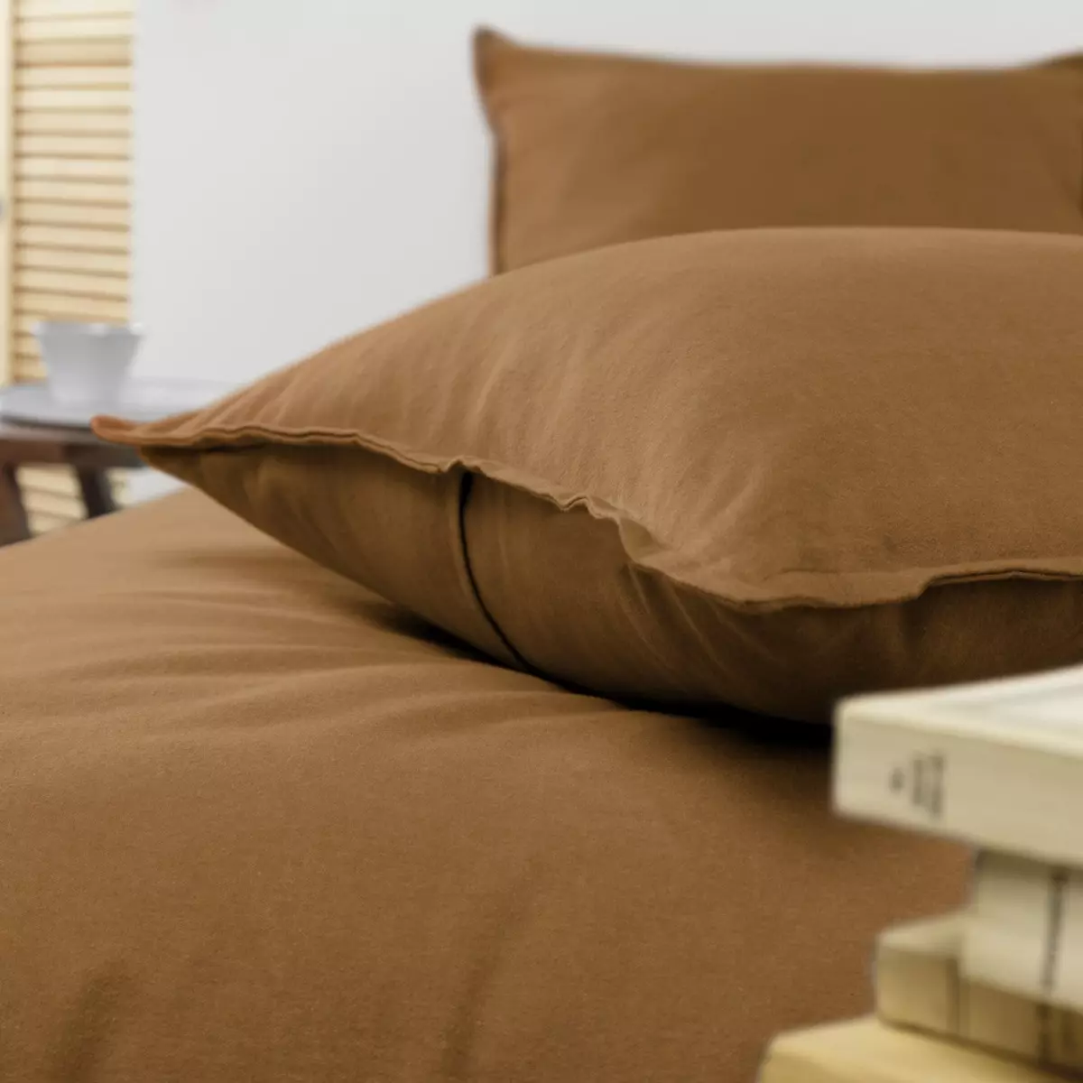 Federa rettangolare flanella di cotone (70 cm) Théa Camel 3