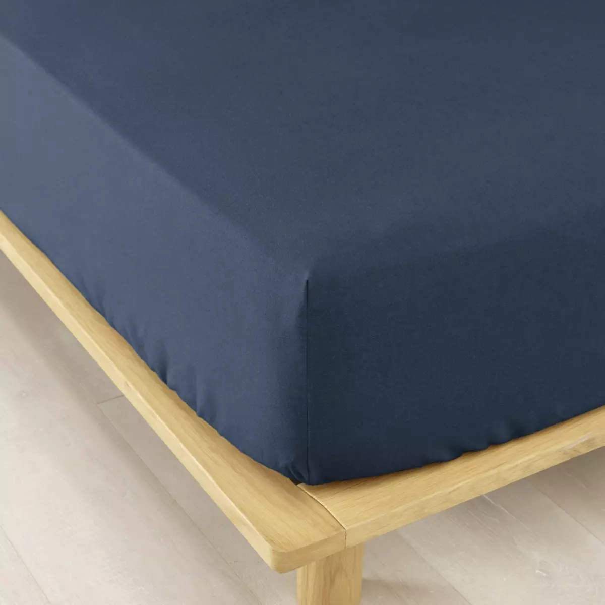 Lenzuolo con angoli flanella di cotone (90 cm) Théa Blu notte 1