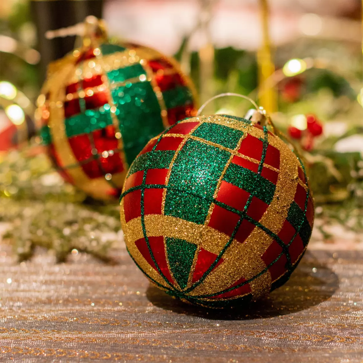 Confezione di 12 palline di Natale (D80 mm) kity Rosso 1