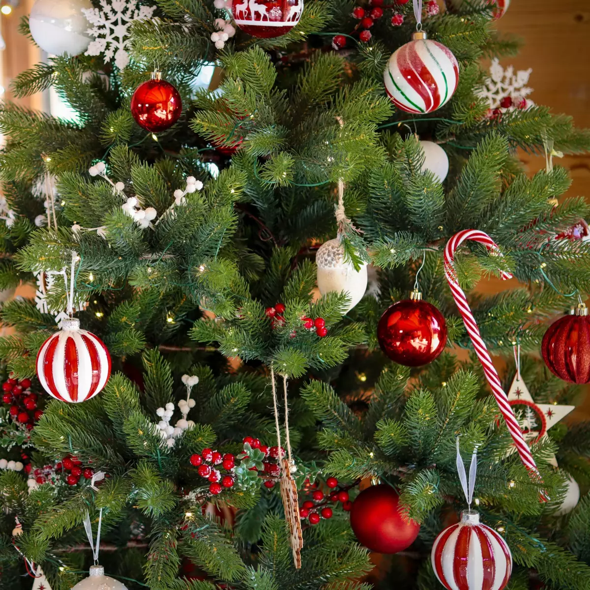 Lot de 3 boules de Noël en verre (D80 mm) Lyna Rouge  3