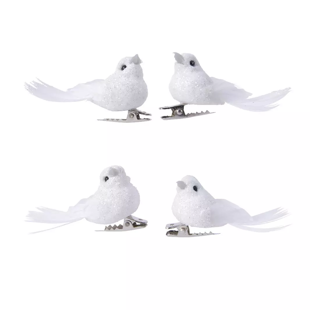 Confezione di 4 uccelli Caribana Bianco 1