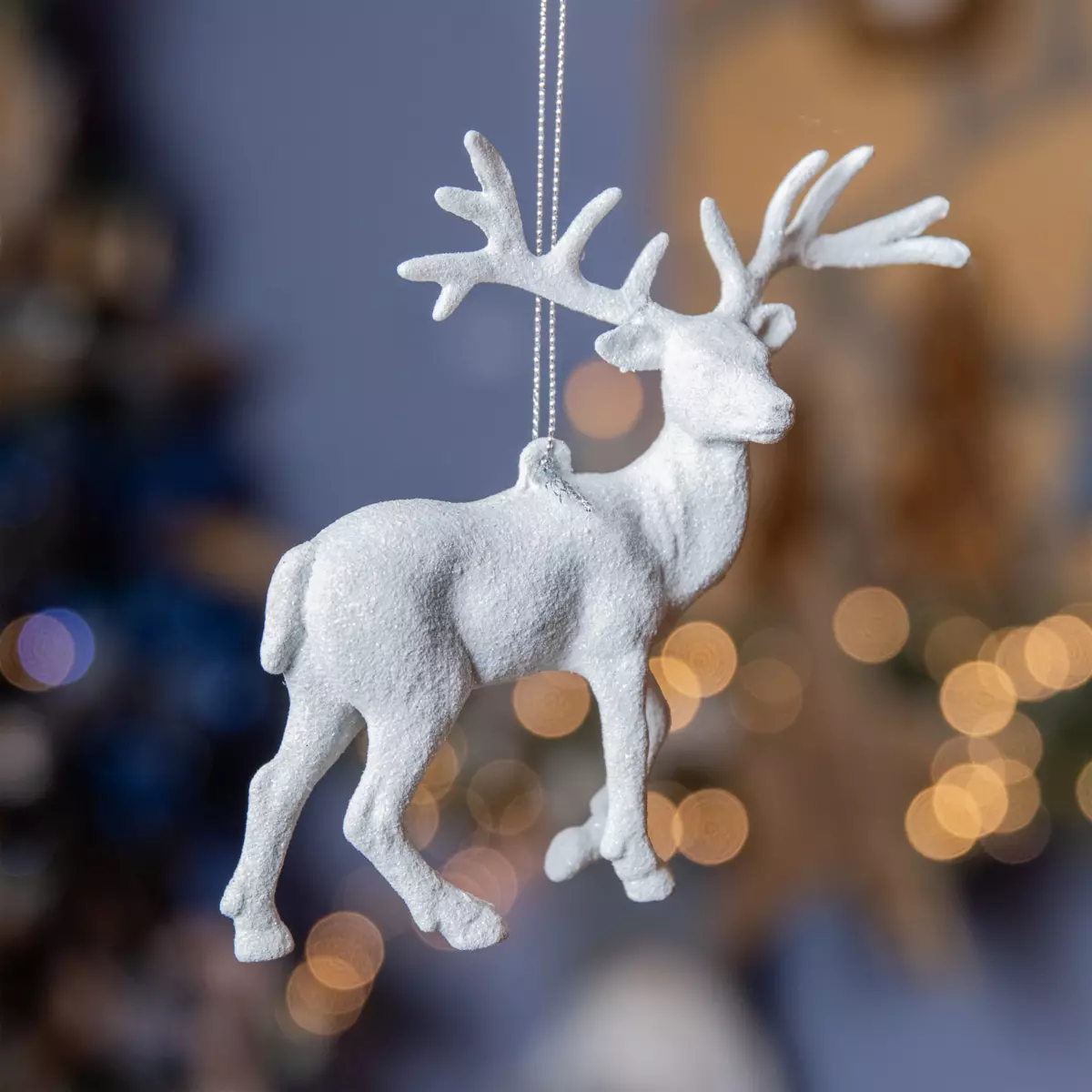 Renne à suspendre Strass Knut Blanc 1