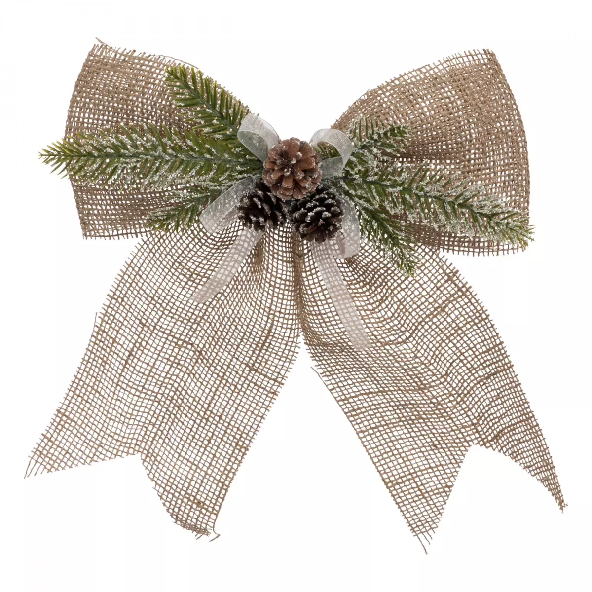 Schleife mit Pailletten Nature Beige 1