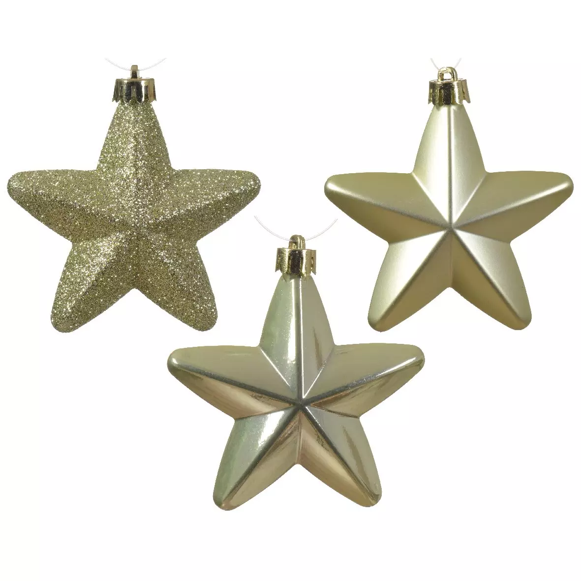 Confezione di 6 stelle di Natale da appendere Alpine Pistacchio 1