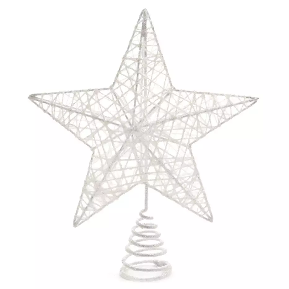 Puntale albero con clip Bianco 1