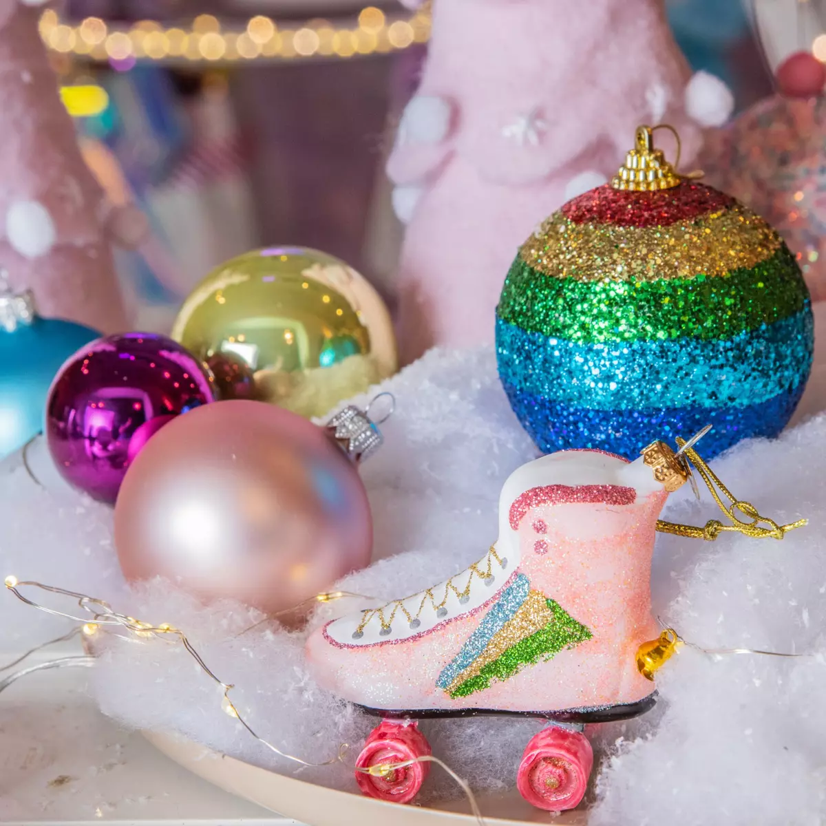 12er Set Weihnachtskugeln (D80 mm) Arc en ciel Mehrfarbig 2