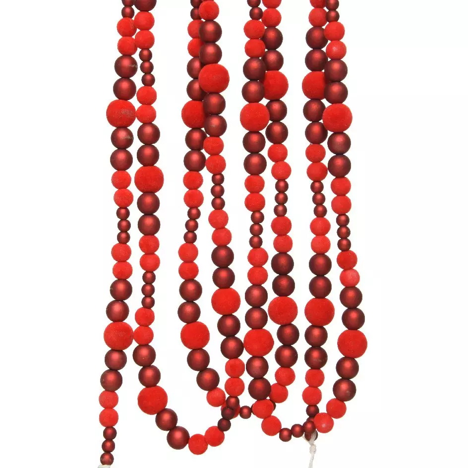 Ghirlanda perle Bianca Rosso 1
