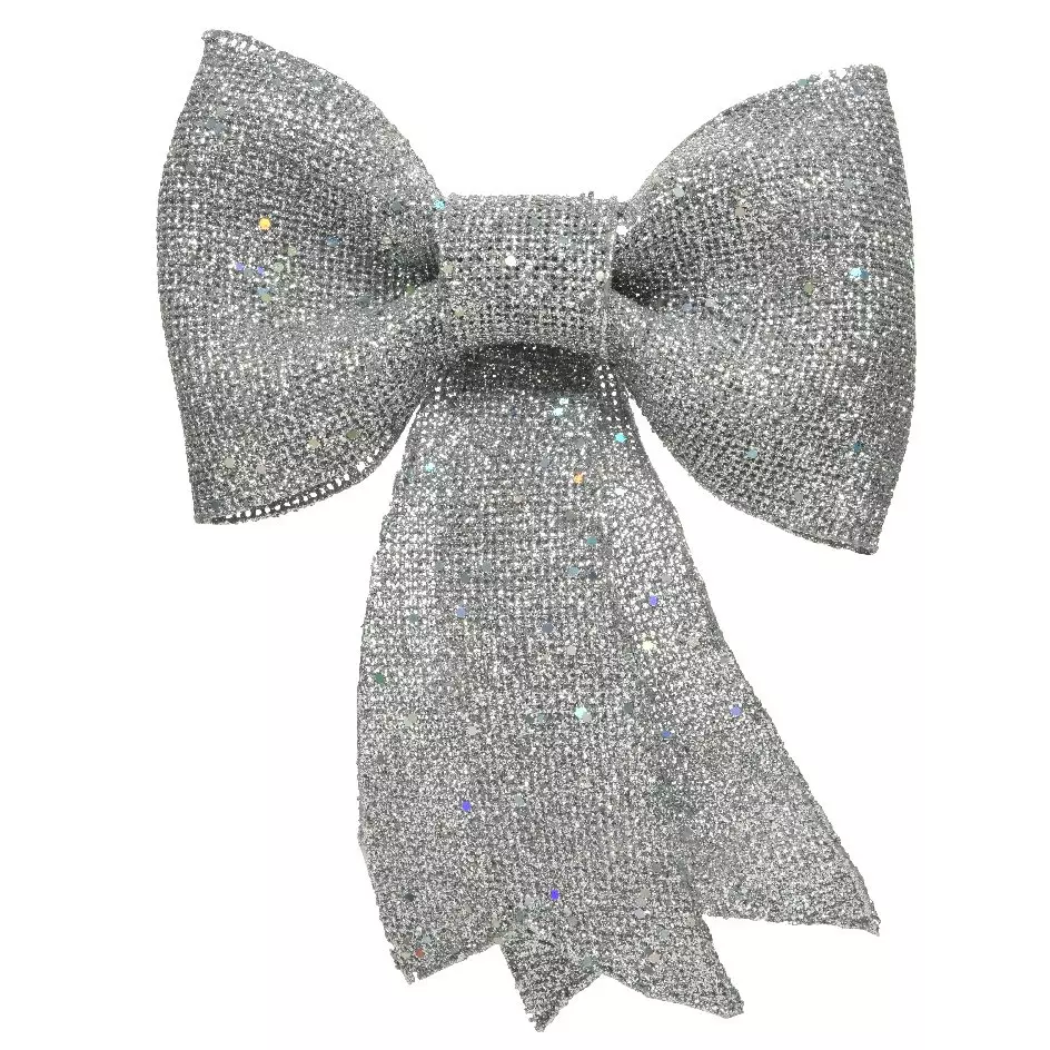 Nœud pailleté Izi Argent 1