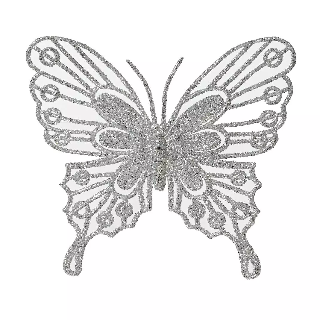 Set di 2 farfalle Fanny Argento 1
