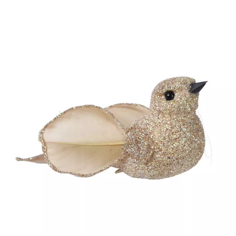 Oiseau à suspendre Plume Champagne 1