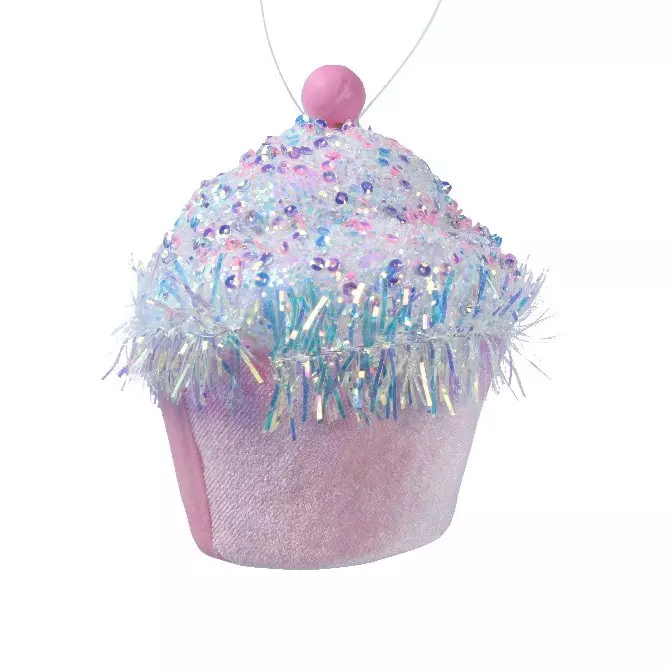 Suspension Cupcake gourmand Rose 2
