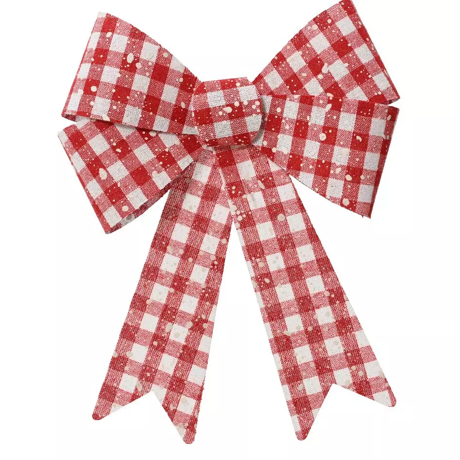 Confezione di  3 fiocchi Vichy Rosso 1